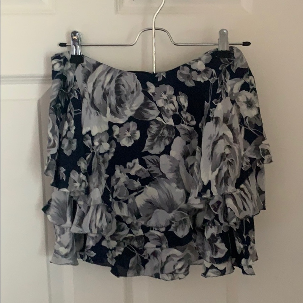 NWT Intermix navy floral skirt